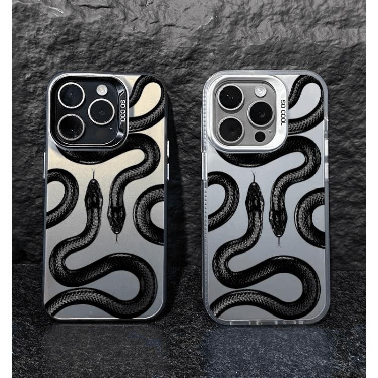 Cool Black Snake iPhone 15 14 13 12 11 16 Compatible Smartphone Case