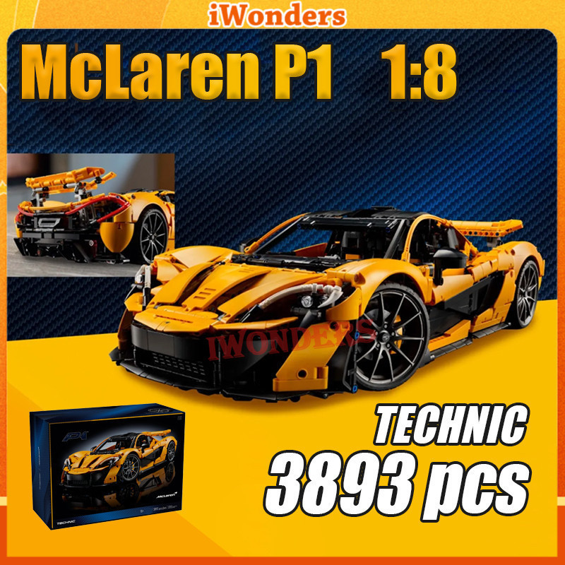 Technic McLaren P1 1:8 รุ่น 42172(3893 ชิ้น) 7 สปีด Supercars รวบรวมบล็อกตัวต่อของเล่นของขวัญ