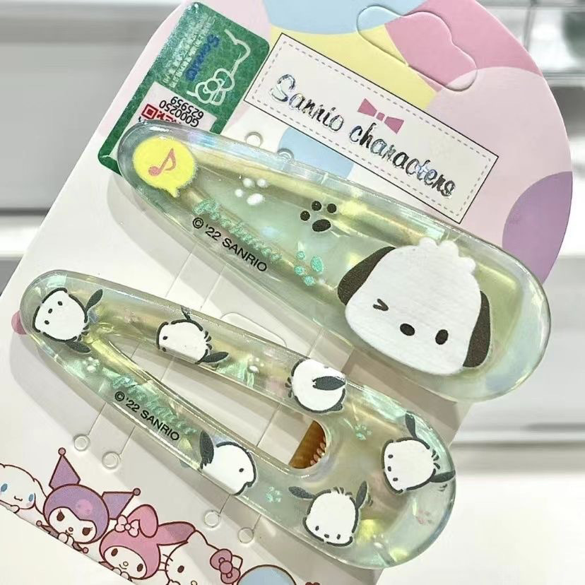 Sanrio barrettes Kitty pacha Dog BB คลิปด้านข้างน่ารักเรียบง่ายนักเรียน Cropped กิ๊บ barrettes
