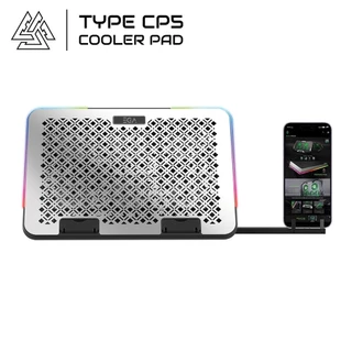 ส่งด่วน EGA พัดลมระบายอากาศ TYPE CP5 RGB สำหรับ Notebook ขนาด 15.6 นิ้ว พัดลม 6 ตัว ตั้งมือถือได้