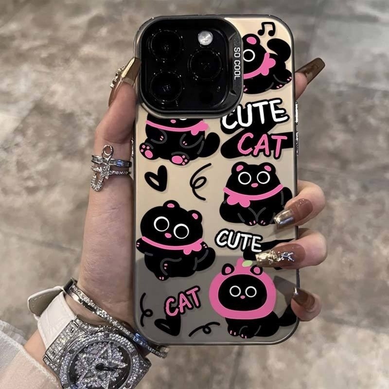 จัดส่งทันที เคสไอโฟน11 12 13 14 15 16 Pro Max กันกระแทก น่ารัก cartoon cat Case For iPhone 13PM,16PM,15PM,XS,7+ 8P