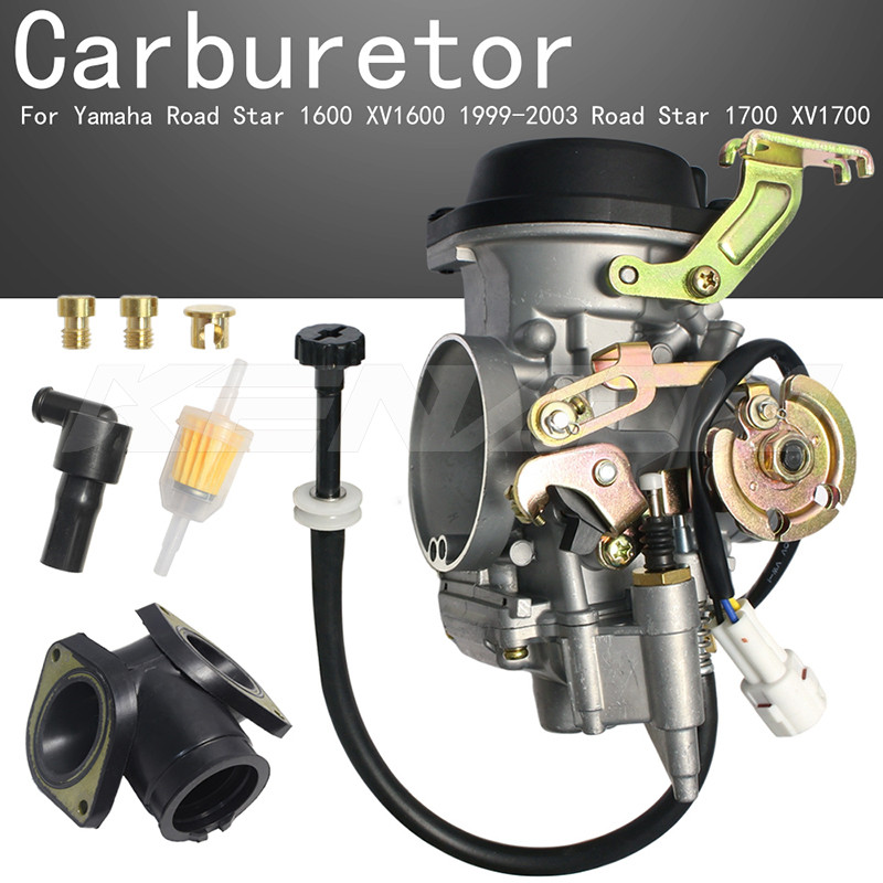 คาร์บูเรเตอร์สําหรับ Yamaha Road Star 1600 XV1600 1999-2003 Road Star 1700 XV1700