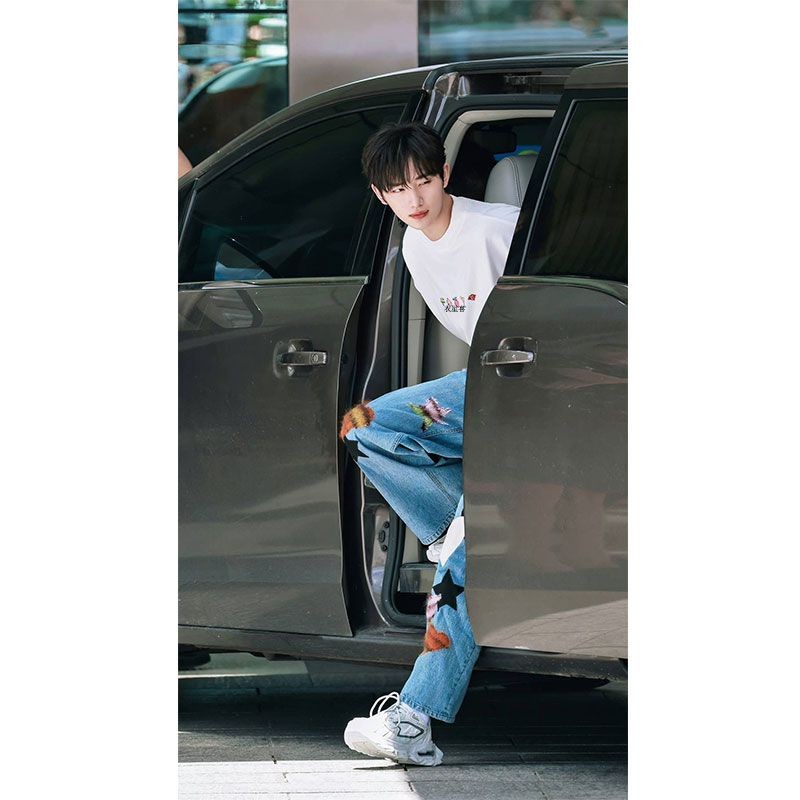 Hello Saturday Ding Chengxin Saturday Ding Chengxin สไตล์เดียวกันผ้าฝ้ายสีขาวฤดูร้อนแขนสั้นเสื้อยืดผ