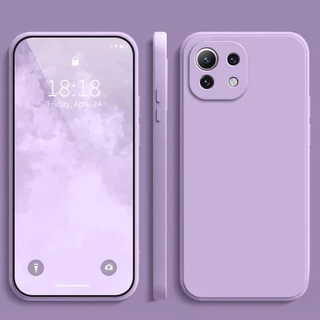 เคส Xiaomi 11 LITE 5G NE สีทึบ mi 11 LITE 5G เคสซิลิโคนป้องกันการตกสีธรรมดาเรียบง่าย YT