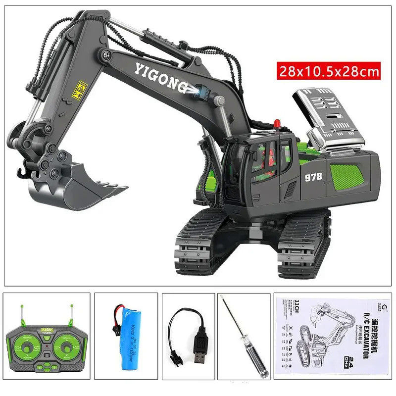 RC Excavator RC CRA Children Toys Remote Control Excavator Toys Kids Radio Control Dump Truck Bulldo
