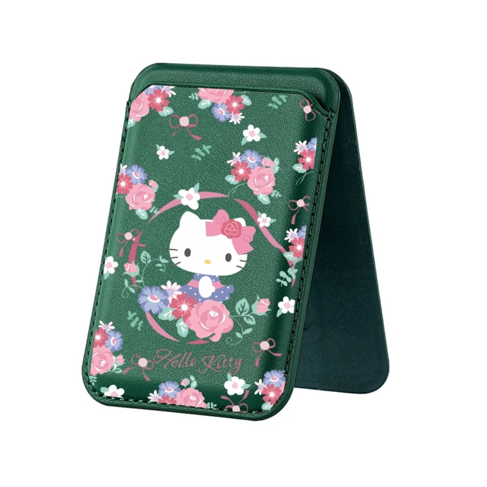 Rose Cat Pattern กระเป๋าสตางค์สําหรับ iPhone 16 15 14 13 12 11 Pro Max Plus Leather Card Phone Holder for Case Pocket Cover