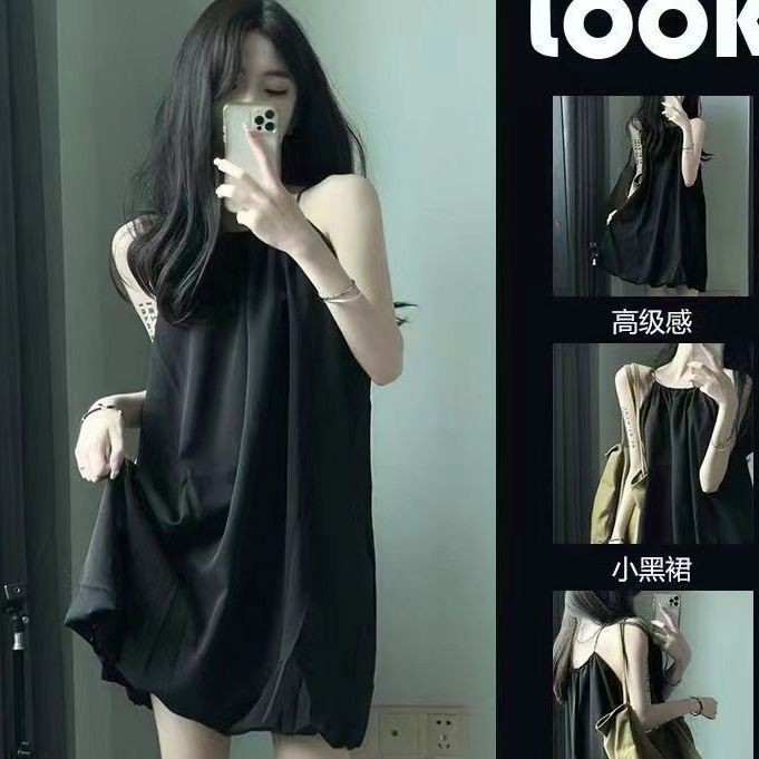 สไตล์ใหม่เวอร์ชั่นเกาหลีสลิงชุดนอนหลวมสบายๆแขนกุดกระโปรง Homewear