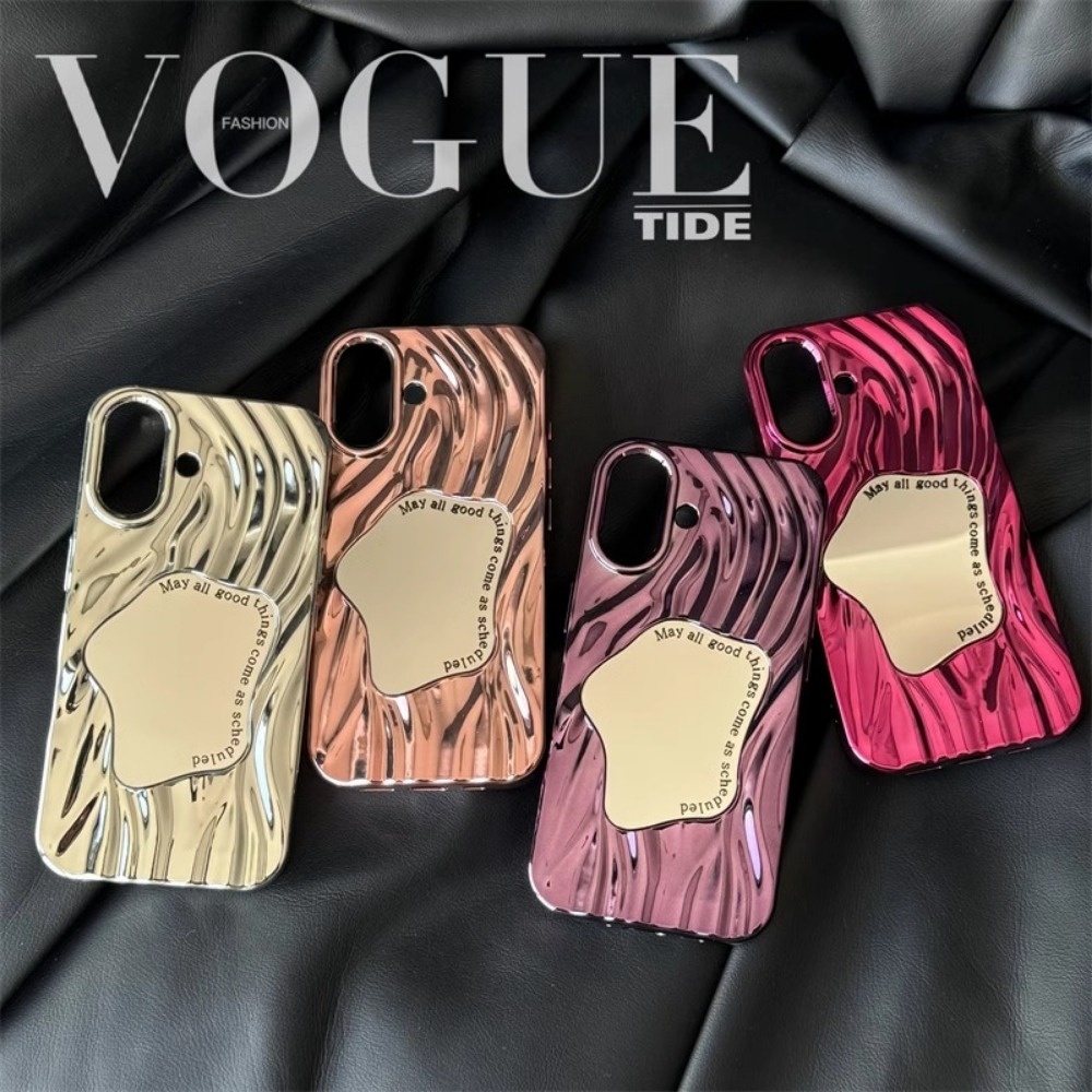 สําหรับiphone 14 Pro Max Iphoneกรณีเกาหลีชุบระลอกน้ํากรณีIphone 11แต่งหน้ากระจกกรณีThickenกล้องป้องกันกรณีสําหรับIPhone 16 15 14 13 12 11 Pro Max 16 15 14 Plus