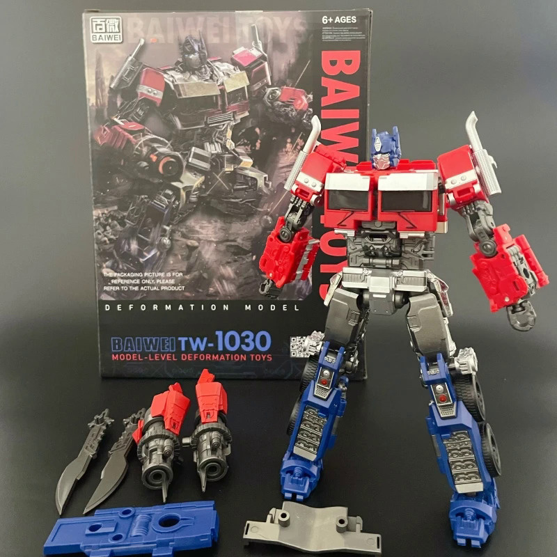 IN STOCK BAIWEI 17CM New Transformation Toys Movie 7 Anime Robot Car Model Action Figure Boy Kids Gi