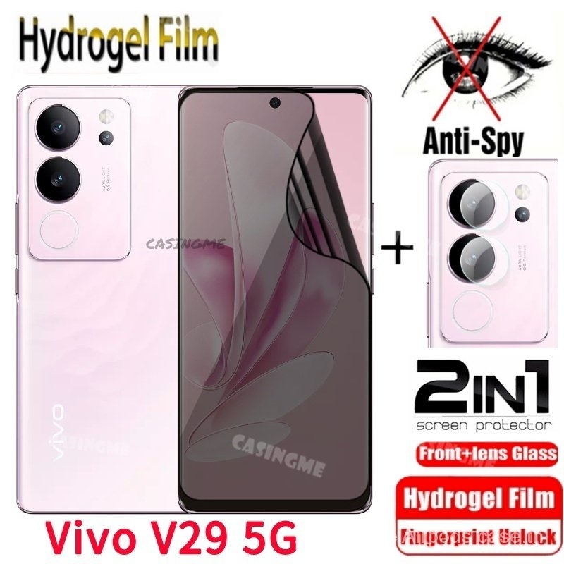 VIVO V29 5G 2023 Soft Privacy hydrogel ฟิล์ม Anti-Spy เต็มรูปแบบป้องกันหน้าจอ Anti Peek ความเป็นส่วน
