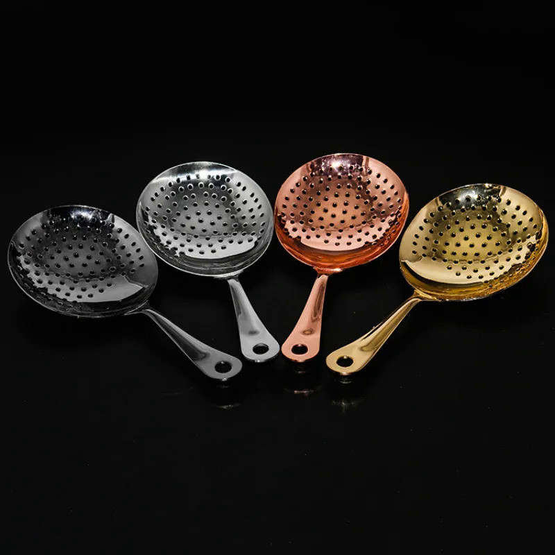 Julep Bar Strainer 304 Stainless Steel Cocktail Strainer Spoon Bar Sprung Cocktail Shaker Fast Drain