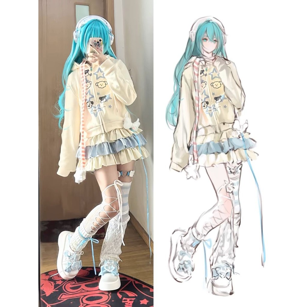 เก็บ แนะนํา ญี่ปุ่นนุ่มสาวการจับคู่สีเชื้อราลูกไม้น่ารักกระโปรงฟักทอง ของผู้หญิง รู้สึกพัฟแขนกระโปรง ผอมลง ดูหวานสไตล์ ทั้งหมด-จับคู่ กระโปรงเค้กกระโ