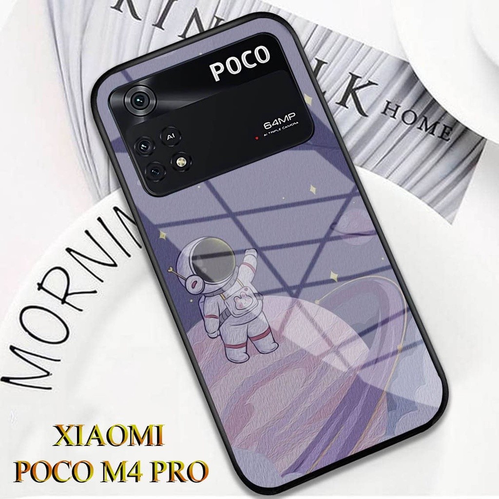 Glass Hardcase สําหรับ POCO M4 PRO - เคสโทรศัพท์มือถือ POCO M4 PRO [T88].