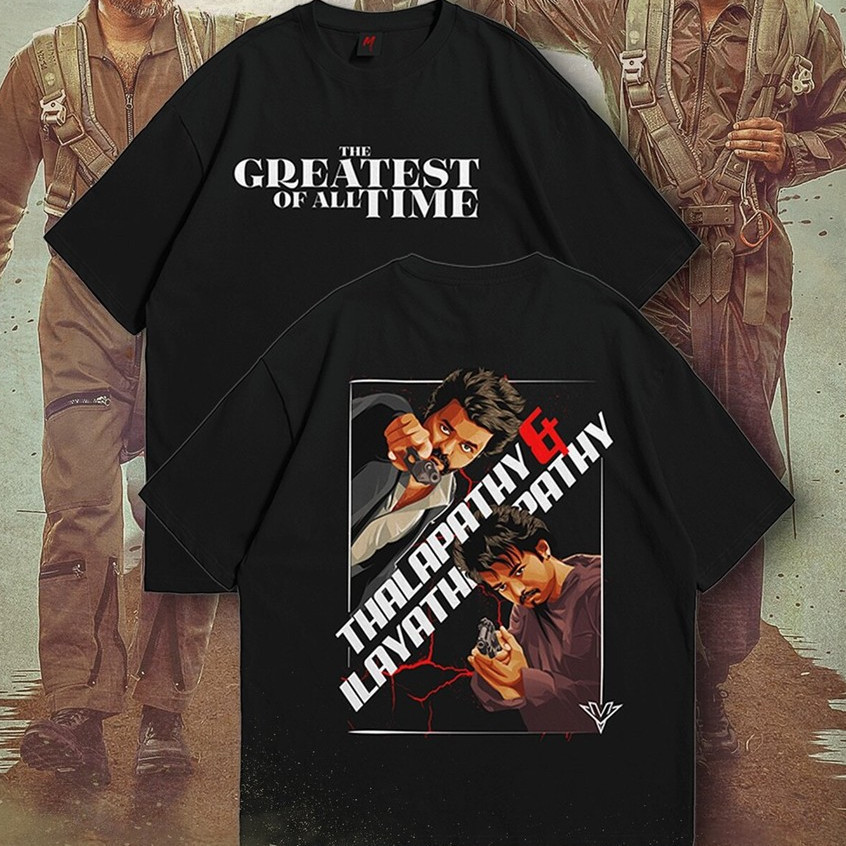 💗💖 < Hot > ใหม่ T-ShirtThe Greatest of All Time Thalpathy Vijay Goat เสื้อยืดใหม่ Unisex ✨