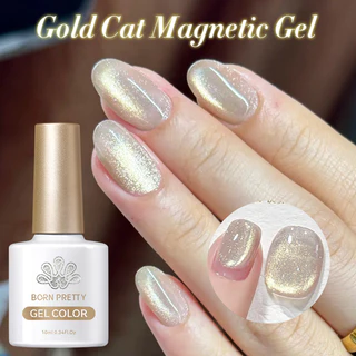 Born PRETTY 10ml Gold Cat Magnetic Gel ความรู้สึกฤดูใบไม้ร่วง Soak Off UV Gel Nail Art Varnish