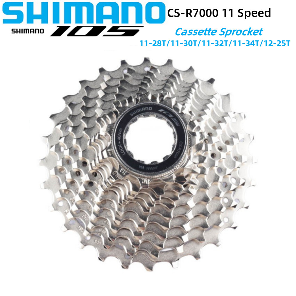 Shimano 105 R7000 เฟืองเทปคาสเซ็ต 11S 11Speed 11-28T/11-30T/11-32T/11-34T/12-25T Original SHIMANO สําหรับจักรยานเสือหมอบฟรีล้อ