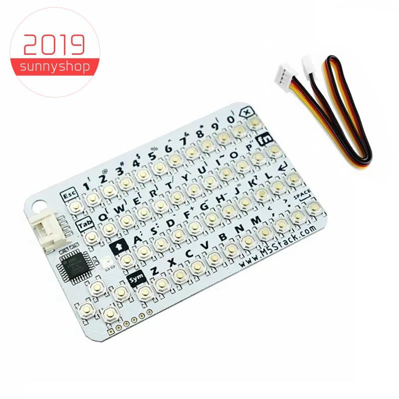 [sunnyshop2019]CardKB V1.1 Mini 50-Key QWERTY Keyboard Unit with ATMega8A MCU, I2C, RGB LED, โปรแกรม