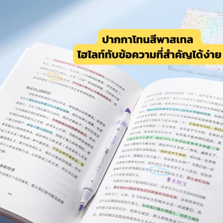 ENMY ปากกาไฮไลท์ แบบ Set 5 แท่ง ปากกาเน้นข้อความ แบบ 2 หัว มีหลายโทนสีให้เลือก สีพาสเทล สีสะท้อนแสง