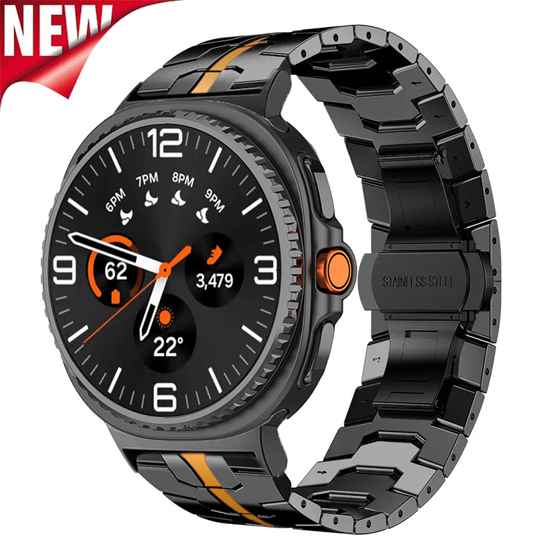 สายสแตนเลสสําหรับ Samsung Galaxy Watch 8/8Classic/Ultra 2/1 สร้อยข้อมือโลหะสําหรับ Galaxy Watch 8 8C