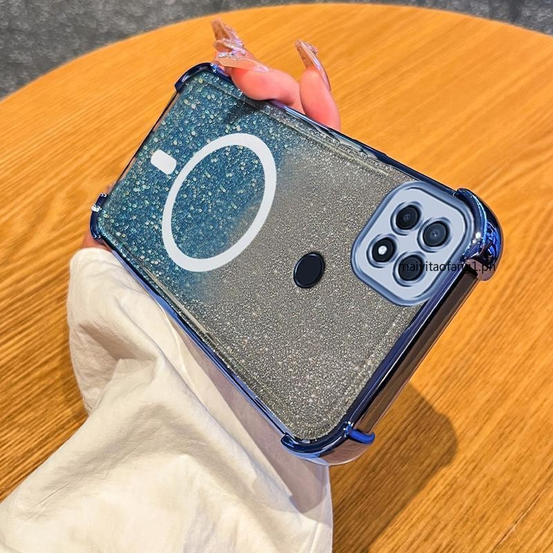 เคส oppo a15 oppo a15s a35 ใสสี่มุมหนาชุบซิลิโคนเคสโทรศัพท์ CCCCA5 - รูปที่ 4