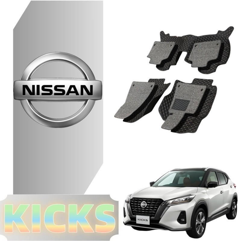 Nissan Kicks พรมในรถยนต์6D แบบเต็มพื้น สำหรับ Nissan Kicks 3/6 ชิ้น ผู้ผลิตพรมปู พืนรถยนต์รายใหญ่