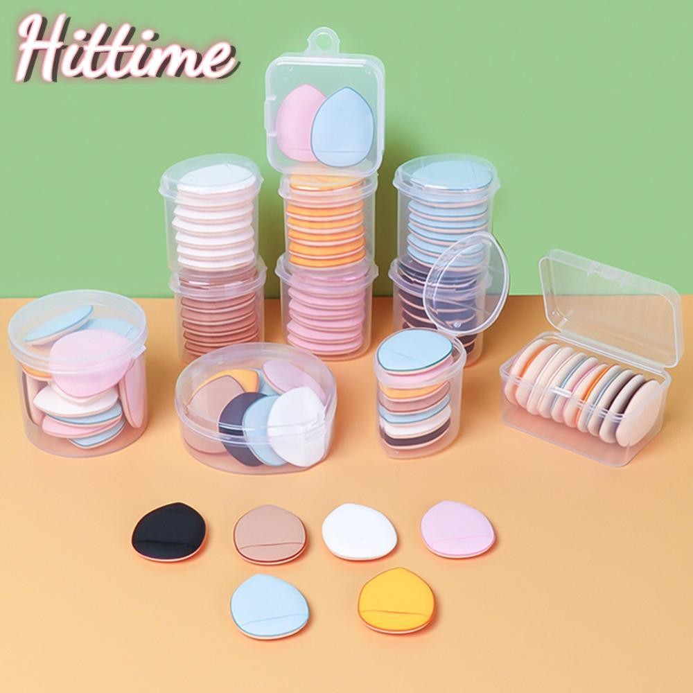 HITTIME 5 ชิ้น/กล่อง Mini Finger Puff Foundation Small Air Cushion Powder ฟองน้ําคอนซีลเลอร์ใบหน้าบี