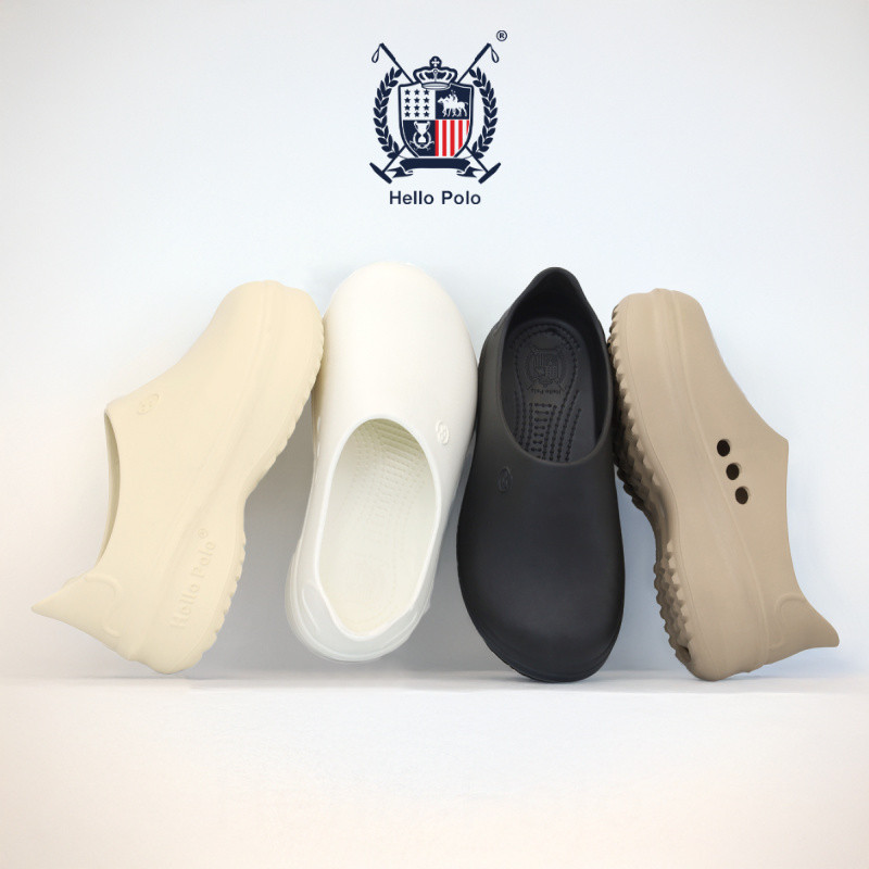 Hello Polo รุ่น HP8042 รองเท้าคัทชู พยาบาล รองเท้าสุขภาพ นุ่มสบายเท้า กันลื่น น้