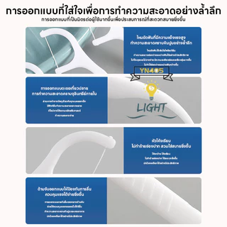 ไหมขัดฟันแบบ2IN1 ชนิดด้าม50ชิ้น ไหมขัดฟันแบบแท่ง แปรงขัดซอกฟัน ทางการแพทย์ ไม้จิ้มฟันพลาสติก แปรงสีฟัน
