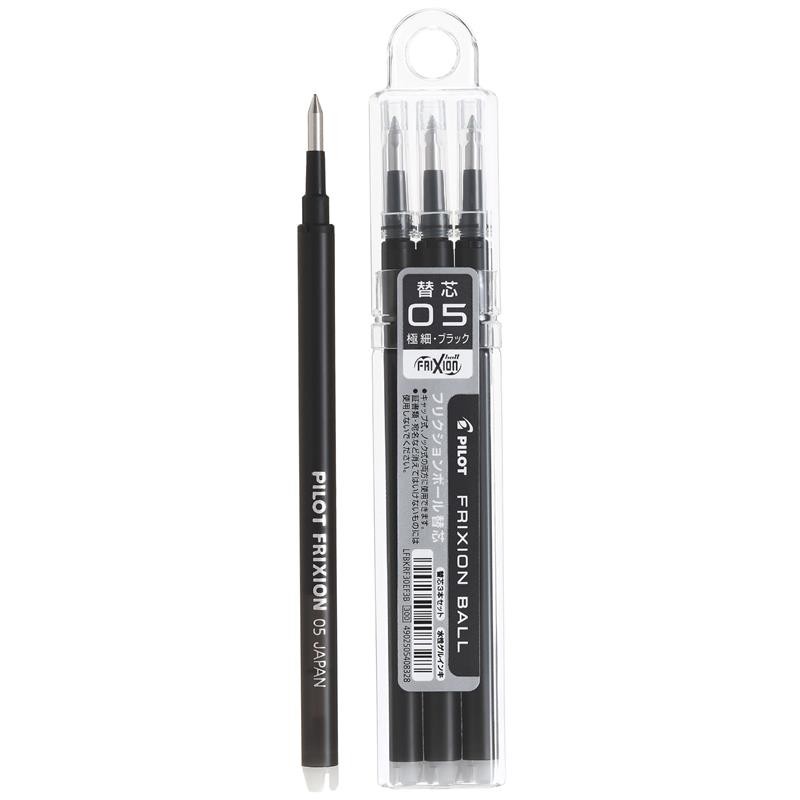 ไส้ปากกาลบได้ 0.5มม. ดำ (แพ็ค/3) ไพล็อต LFBKRF30EF3B