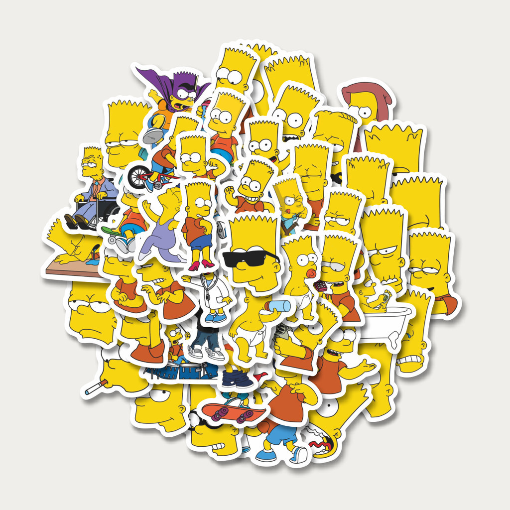 สติ๊กเกอร์แพ็ค Simpson Bart สติ๊กเกอร์การ์ตูน | สติ๊กเกอร์ TUMBLR | สติ๊กเกอร์แล็ปท็อปสําหรับกระเป๋า