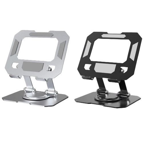360° ที่วางโลหะทั้งหมดแบบหมุนได้อลูมิเนียมอัลลอยด์คนขี้เกียจที่วางแท็บเล็ตขาตั้งโต๊ะโลหะ