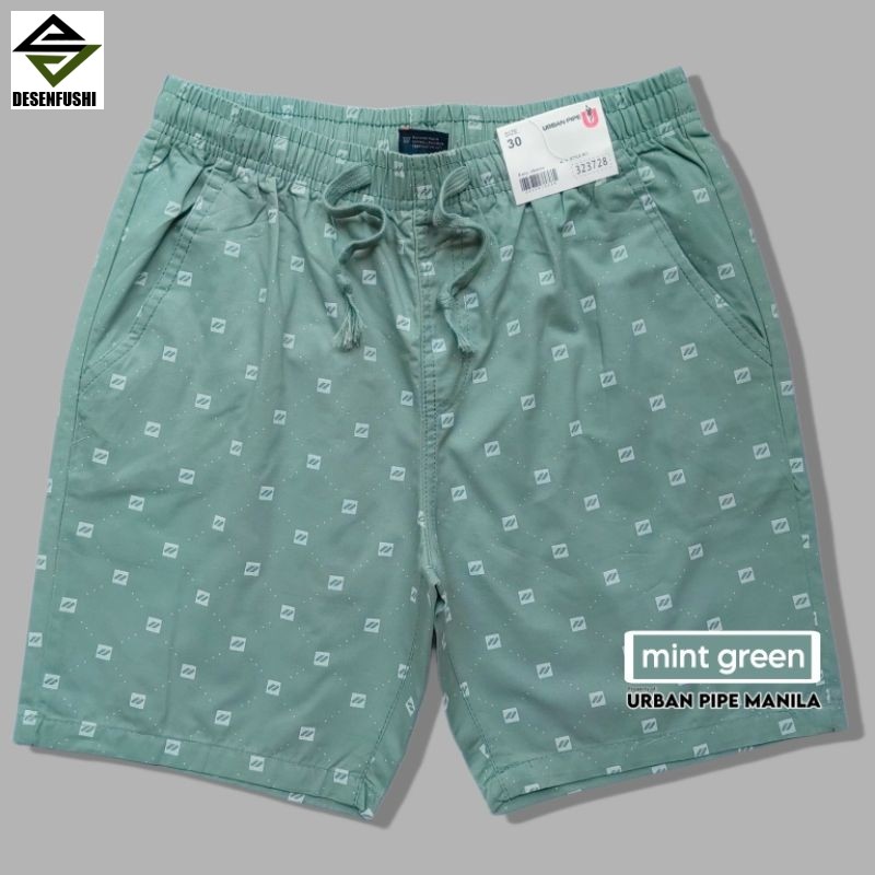 URBAN PIPE กางเกงขาสั้นชิโน พิมพ์ลายAboveTheKnee ทำจากผ้าฝ้าย