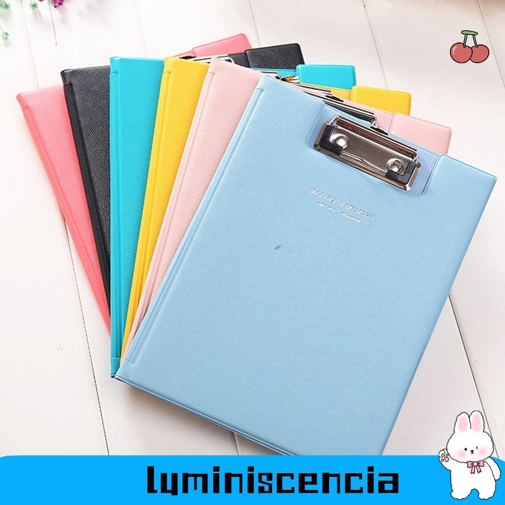 โฟลเดอร์ไฟล์ LUMINESCIA, คลิปบอร์ดหนัง PU A4/A5, นักเรียนโฟลเดอร์สัญญาสีพับเรียบง่าย