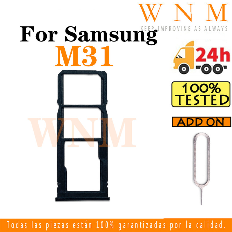 สําหรับ Samsung Galaxy M31 M315 ถาดซิมการ์ด ช่องใส่การ์ดผู้ถือ Card Holder Reader SD Slot Adapter Re