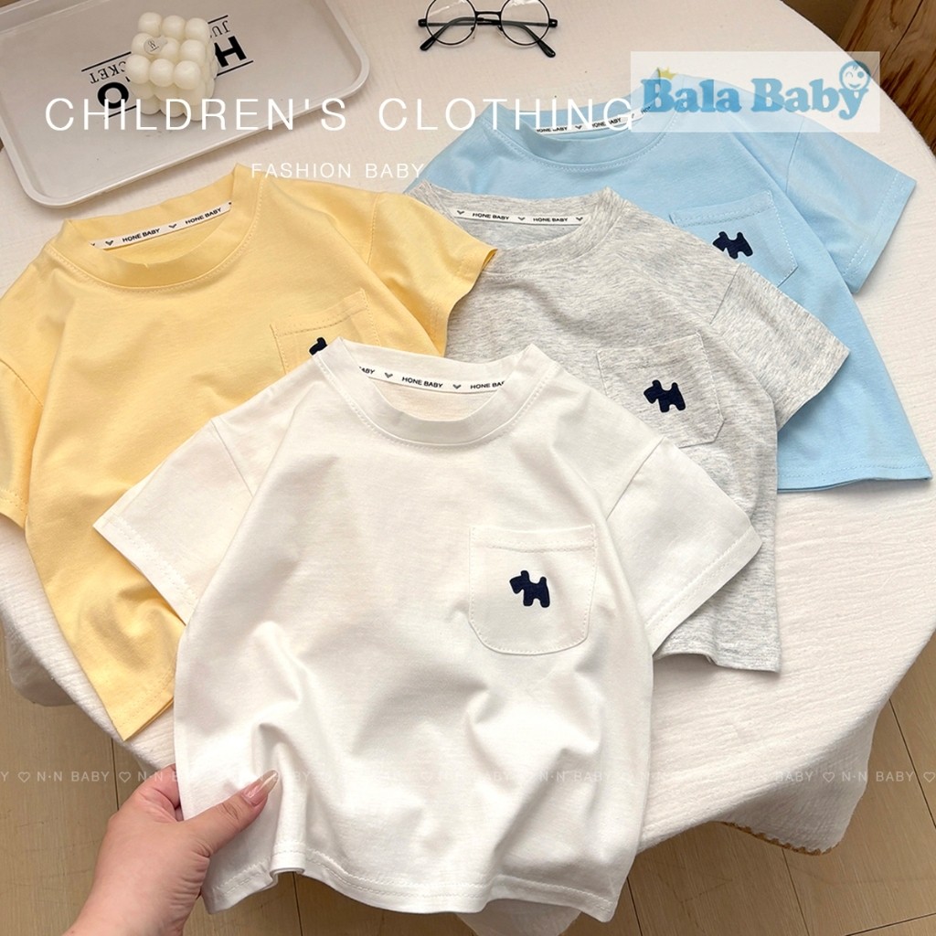 เสื้อยืดเด็ก เสื้อยืดคอกลมเด็กผู้ชาย เสื้อผ้าแฟชั่นเด็ก Size80-120cm DXT80