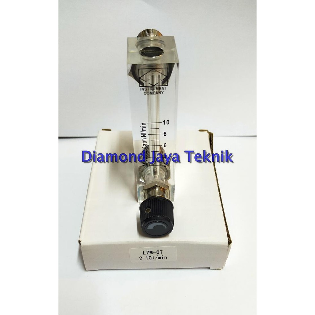 Rotameter Air 2- 10 L / Min / LZM-6T Rotameter / Air Flowmeter / แก๊สอะคริลิค Rotameter / ด้าย 1/4" 