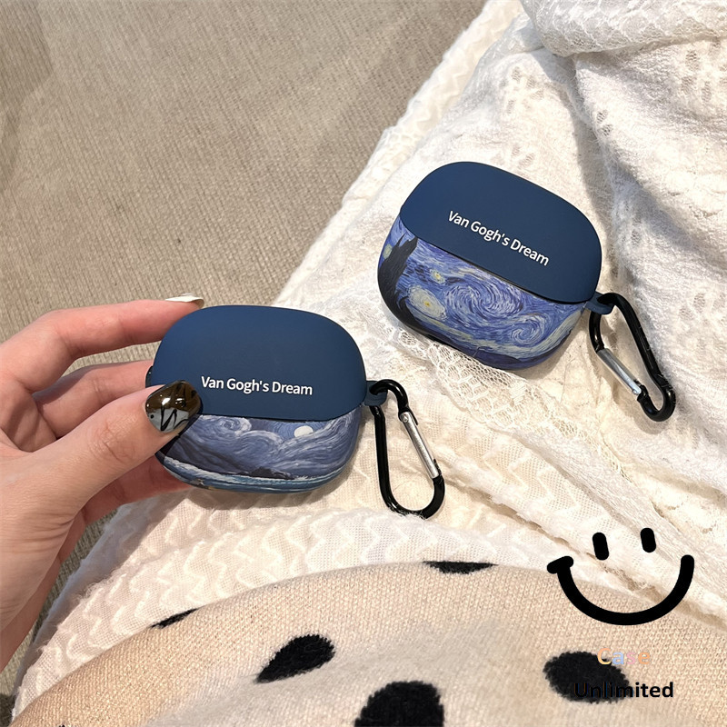 สําหรับ Baseus BP1 Pro เคส Case เคสหูฟังบุคลิกภาพ Niche starry sky wave รูปแบบ