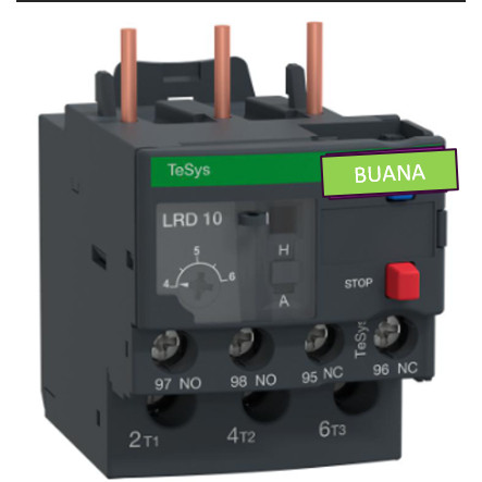 รีเลย์โอเวอร์โหลดความร้อน 4-6 A LRD 10 TOR LRD10 โอเวอร์โหลด 4-6A Schn*ider