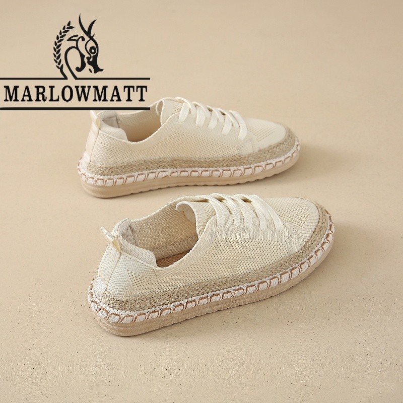 Marlowmatt รองเท้าผู้หญิง น้ำหนักเบาทึดอากาศได้ ไม่เลื่อนไถล สไตล์ใหม่สำหรับฤดูร้อน