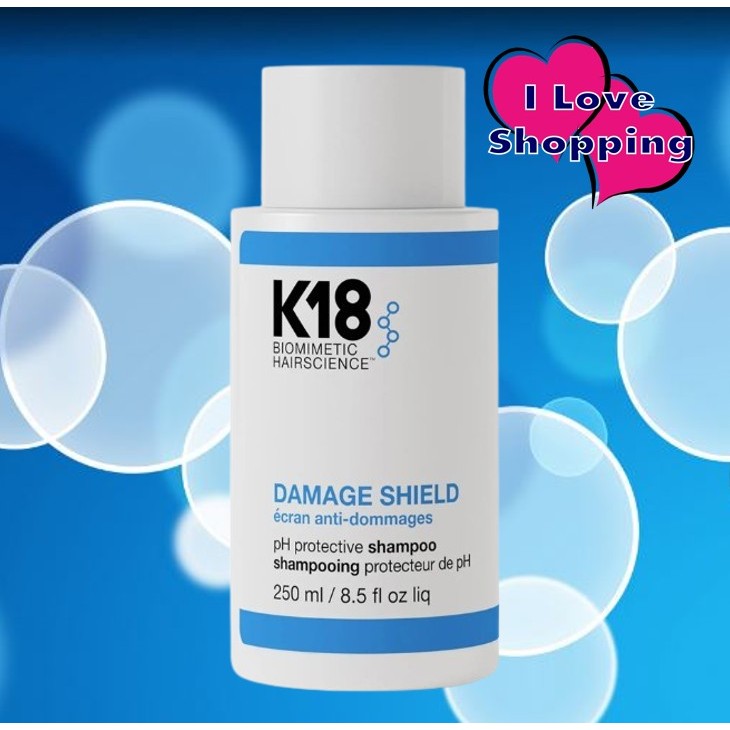 K18 Damage Shield Protective Shampoo 250 ml แชมพู ลดผมชี้ฟู เพิ่มความเงางาม และความแข็งแรงของเส้นผม