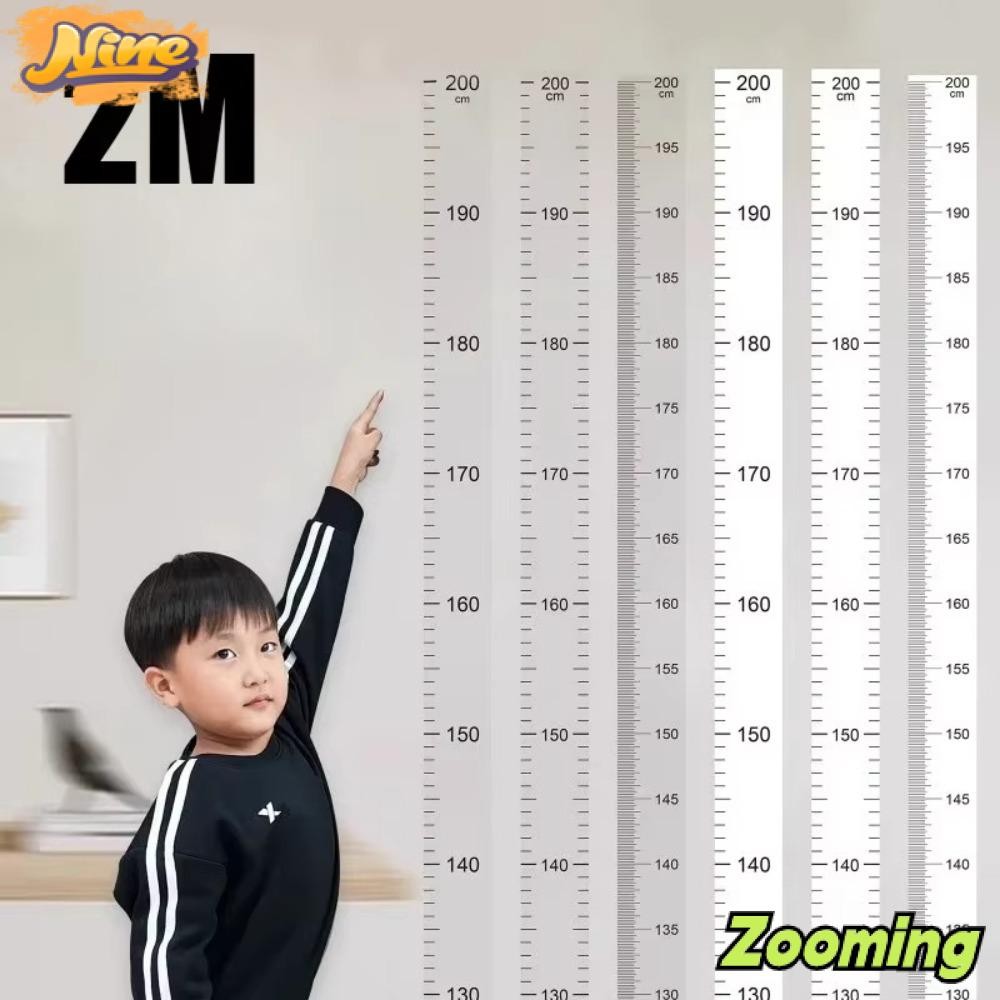 สติกเกอร์วัดส่วนสูง ซูม แผนภูมิการเจริญเติบโตของเด็กกันน้ําความสูง 2ม สติกเกอร์แผนภูมิการเจริญเติบโตที่ถอดออกได้แบบมีกาวในตัวโปร่งใสใช้ในบ้าน