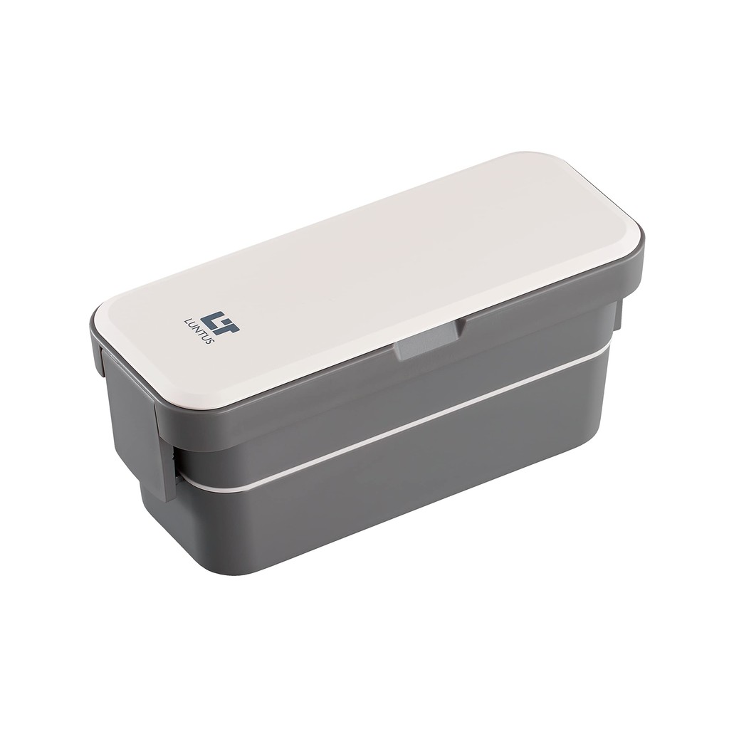 Asvel Lunch Box Lantus WS-T800C Width 21.3 cm × Depth 8.6 cm × Height 9.4 cm with Bag, White