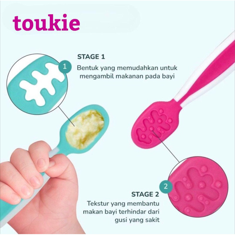 ช้อนเด็ก TOUKIE หัดกินช้อนก่อนแรกสําหรับทารก