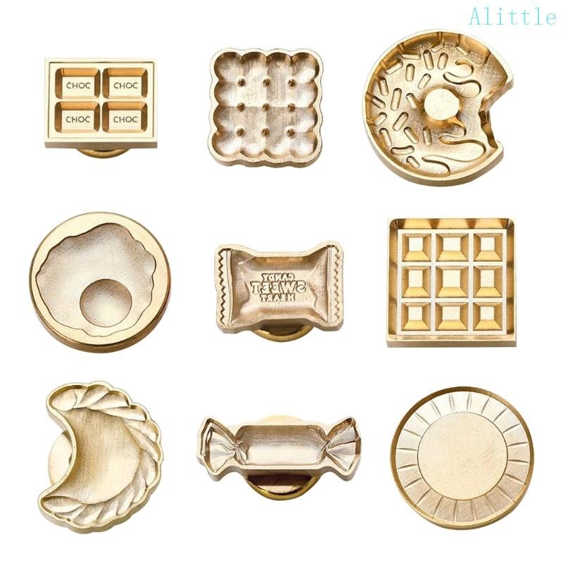 Alia Wax Seal Stamp Heads ขนมหวานหวานซีลขี้ผึ้งหัวแสตมป์ทองเหลืองสําหรับงานแต่งงาน