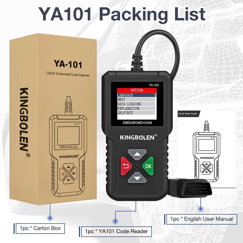 OBD2 เครื่องสแกนเครื่องยนต์รถยนต์ เครื่องอ่านรหัสวินิจฉัย -YA101 OTS