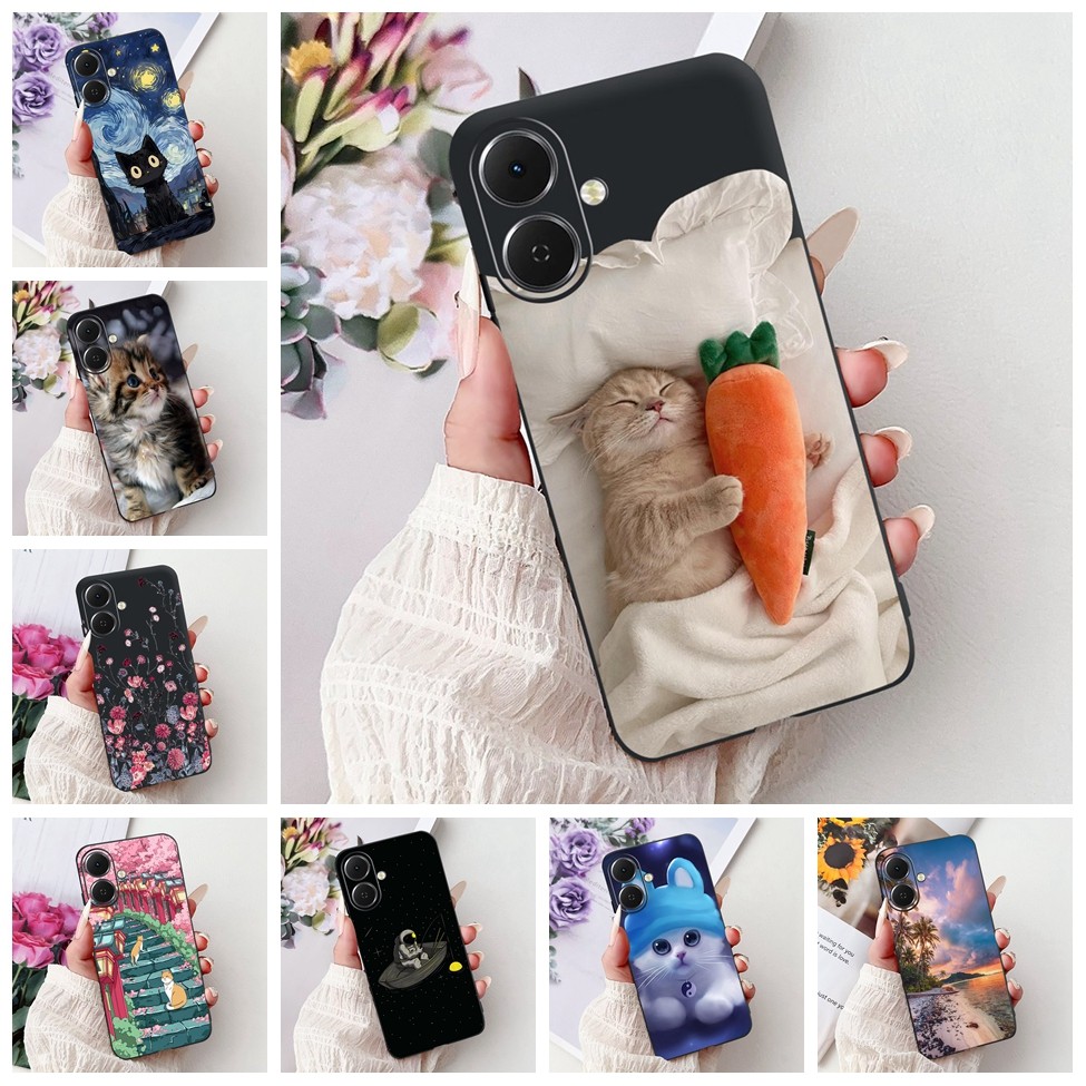 Tecno Spark Go 2 กรณี KM4 แฟชั่นหรูหราผีเสื้อรักน่ารัก Cool ทาสีปกหลัง Techno Spark Go 2 เคสโทรศัพท์