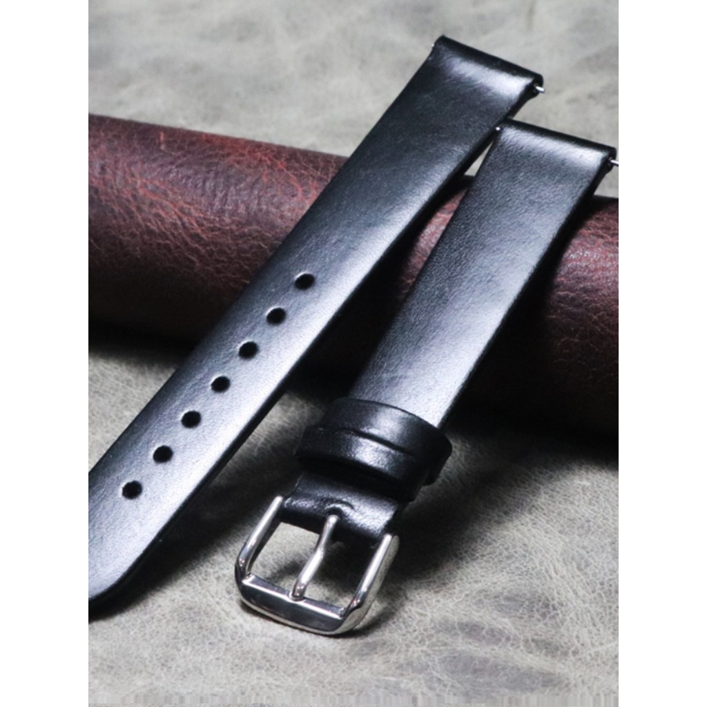 Quick Release Raw Ears Comparable to Corduroy Leather Minimalist ins18mm20mm22mm Thin Cowhide Bright