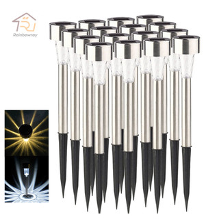 ไฟปักสนาม พลังงานแสงอาทิตย์โซล่าเซลล์ Solar LED Light ไฟทางเดิน ไฟแต่งสวน แบบ1กล่อง มี10ชิ้น