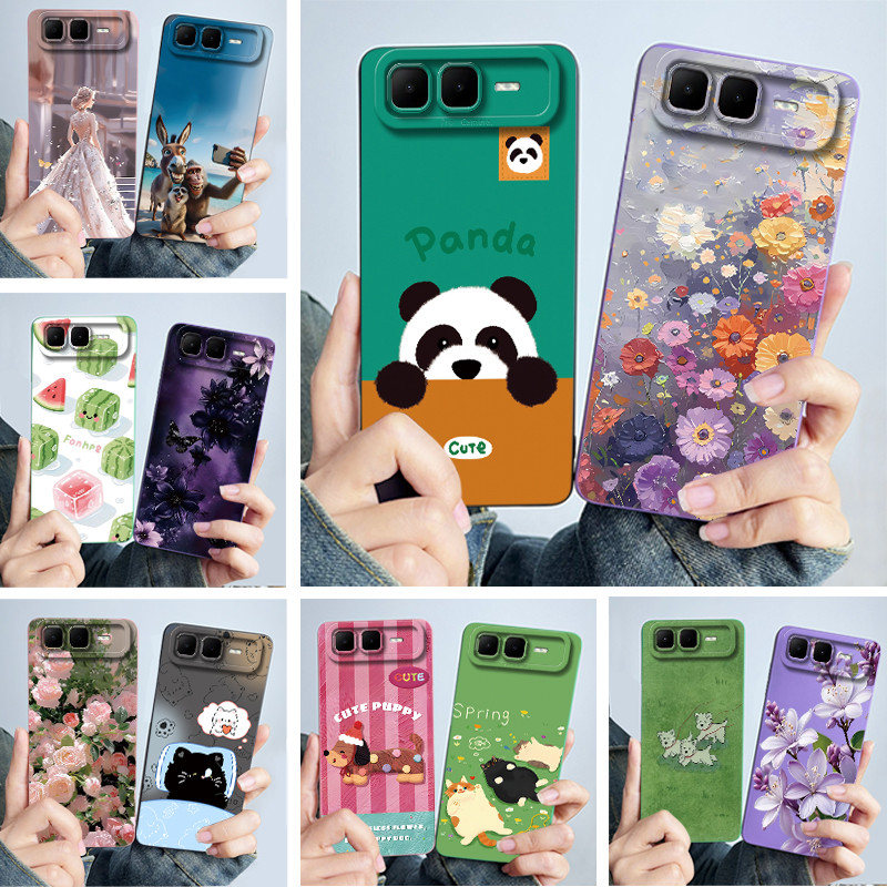 เคสสําหรับ Infinix Smart 10 Plus น่ารัก Panda Sweet Girls Cats ซิลิโคนนุ่มปกหลัง Infinix Smart10 Plus Ultrathin Slim Anti-Scratch ป้องกันกรณี Shell ราคา ถูกที่สุด ดีลบีเคเค