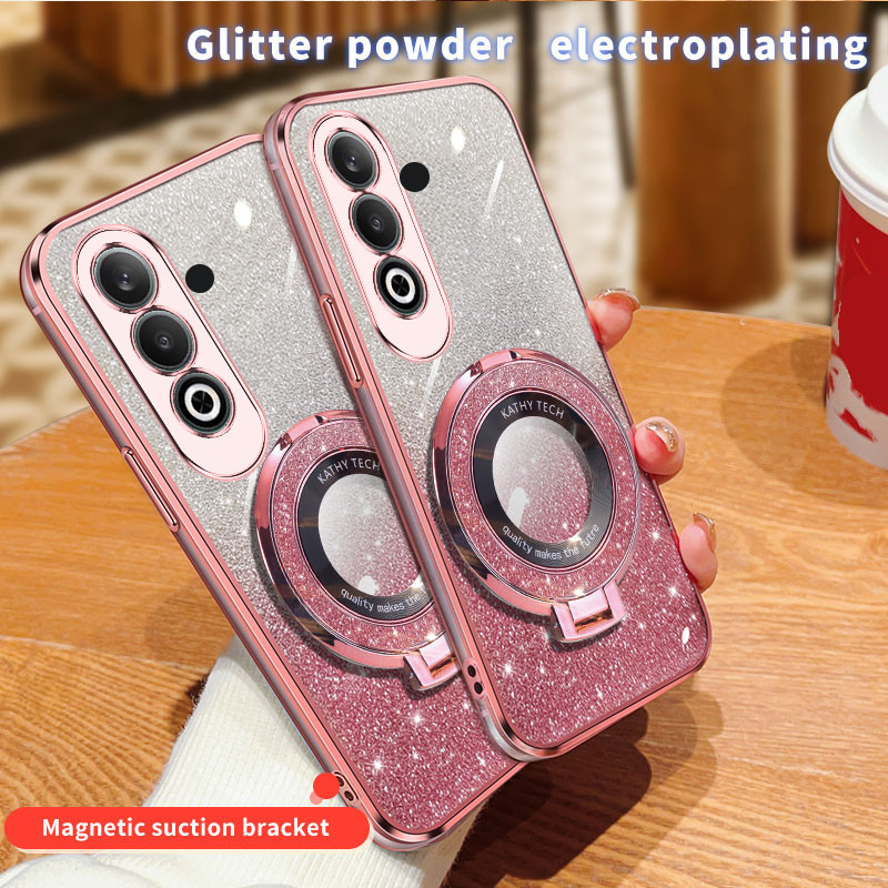 Samsung Galaxy A25 SM-A256E SM-A256E/DS SM-A256E/DSN SM-A256B ขาตั้งวงกลมแบบพับได้ เปลือกนิ่มใส เคสโ